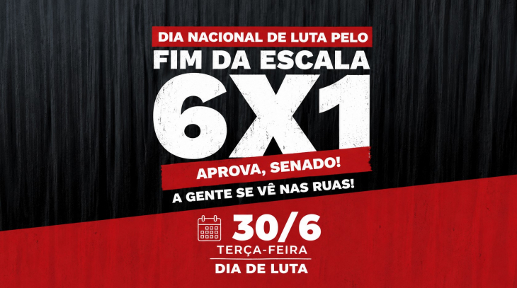 Atos pelo fim da escala 6x1 e redução da jornada mobilizam trabalhadores no dia 30