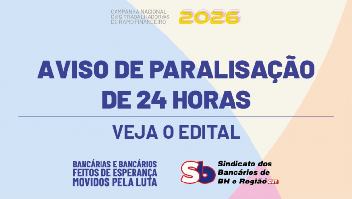 Imagem conteúdo - AVISO DE PARALISAÇÃO DE 24 HORAS