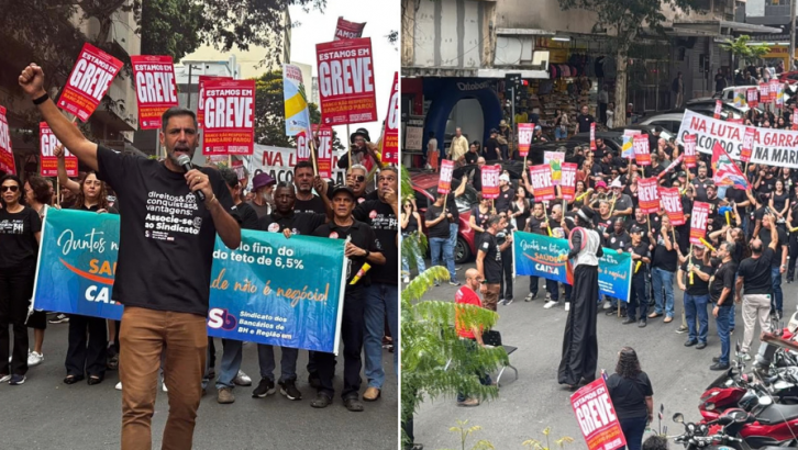 Imagem conteúdo - Passeata reúne centenas de bancários e fortalece a greve da Caixa em Belo Horizonte