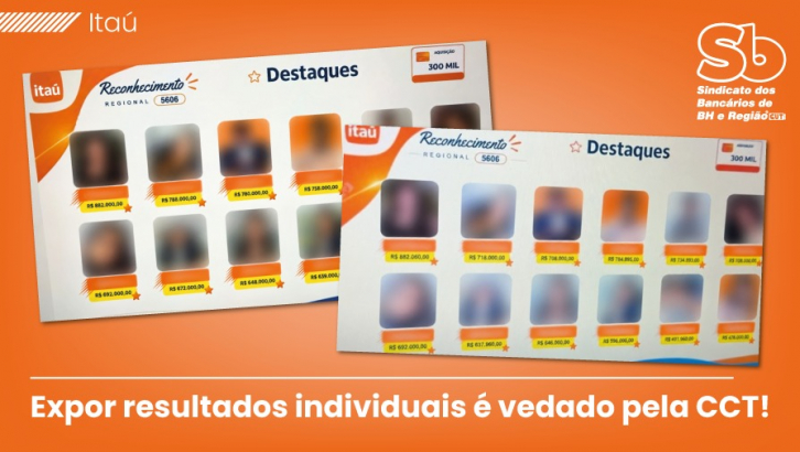 Imagem conteúdo - Sindicato denuncia ranqueamento individual no Itaú