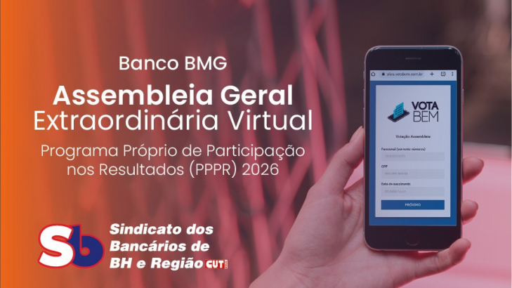 Imagem conteúdo - Funcionários do Banco BMG realizam Assembleia sobre PPR 2026 nesta quinta, 29