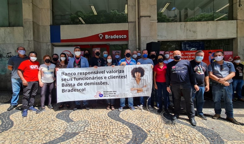 Bancárias e bancários estão mobilizados contra as demissões no Bradesco