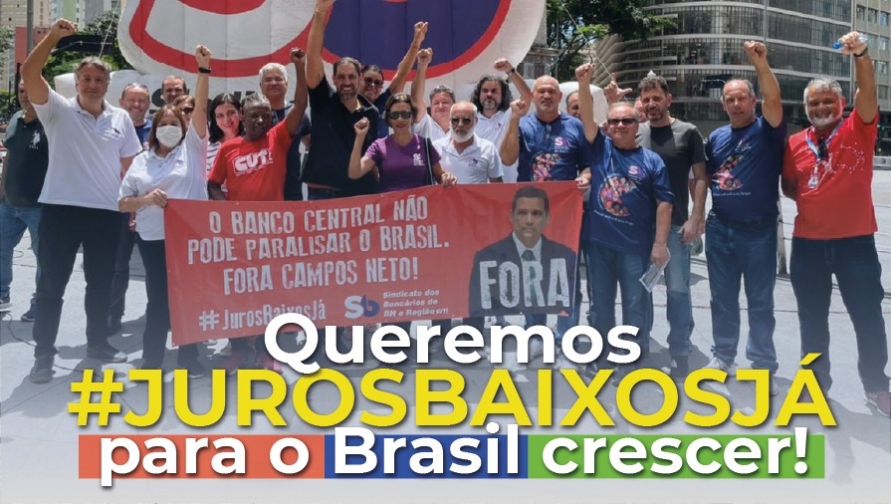 Sindicato repudia decisão do Banco Central de manter taxa de juros em 13,75%