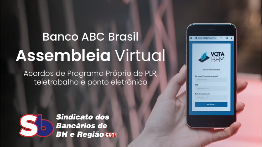 Funcionários do Banco ABC realizam Assembleia sobre acordos de PLR, teletrabalho e ponto eletrônico na quarta-feira, 12