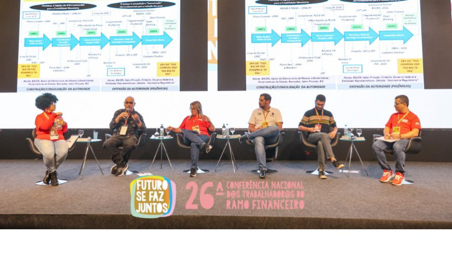 Presidente do Sindicato coordena mesa sobre regulação do sistema financeiro na Conferência Nacional
