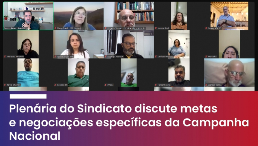 Plenária do Sindicato discute metas, adoecimento e negociações específicas da Campanha Nacional
