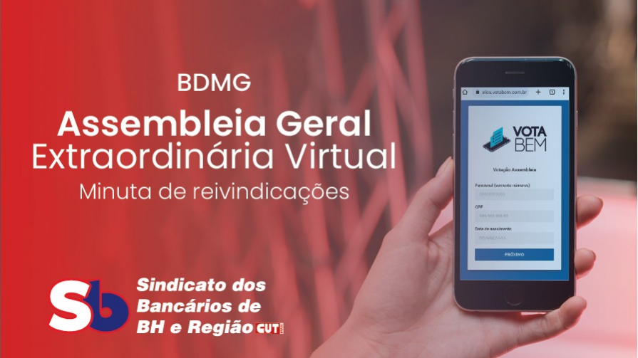 Bancários do BDMG realizam Assembleia sobre minuta de reivindicações nesta quinta-feira, 31