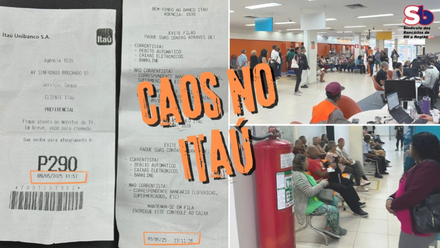 Caos em agência de BH escancara a irresponsabilidade do Itaú