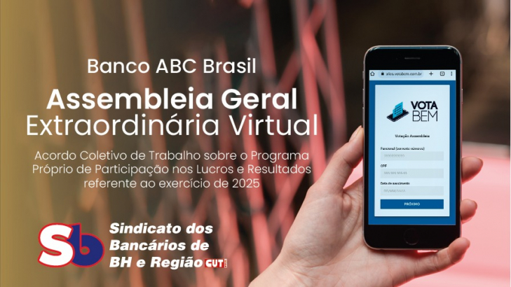 Participe agora: Assembleia de funcionários do Banco ABC sobre PPR 2025