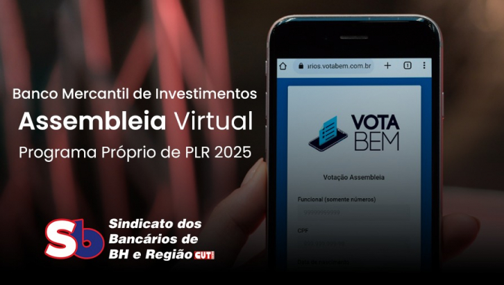 Funcionários do Banco Mercantil de Investimentos realizam Assembleia sobre PLR Própria em 17 de setembro