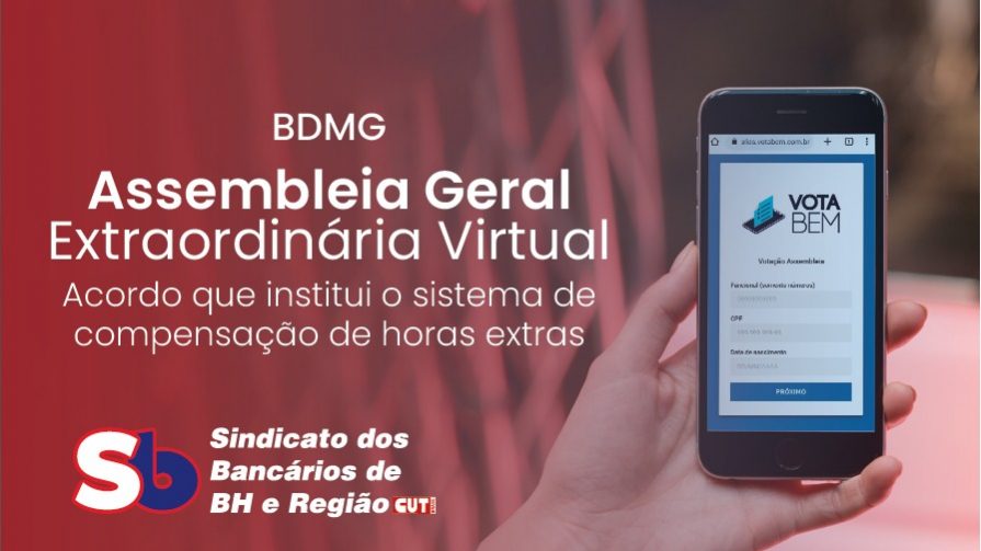 Funcionários do BDMG realizam Assembleia sobre compensação de horas extras na quinta, 25