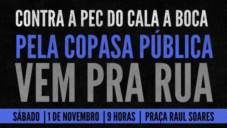 Imagem conteúdo - População vai às ruas em defesa da Copasa neste sábado, 1° de novembro