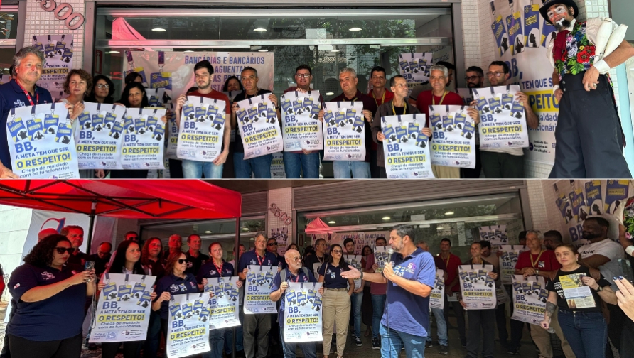 Sindicato promove mais um dia de mobilização em defesa de funcionárias e funcionários do Banco do Brasil