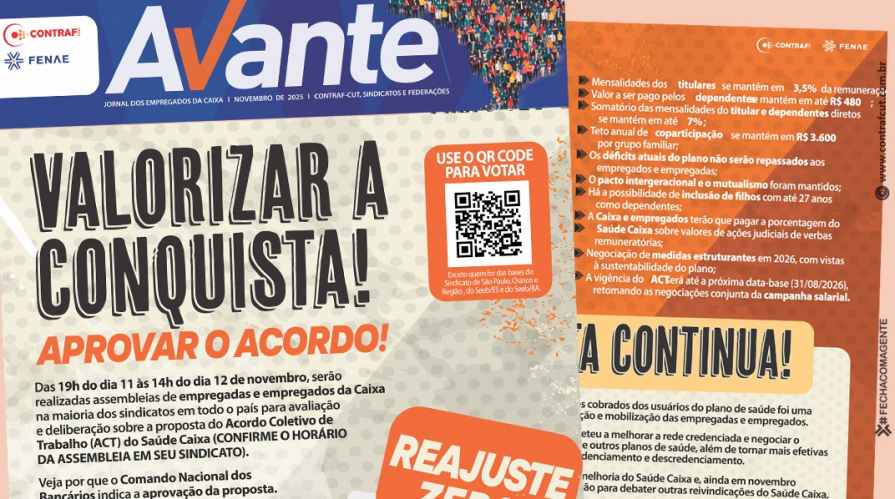 Saúde Caixa: juntos pela valorização e aprovação do acordo!