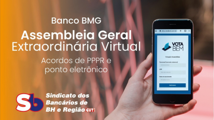 Imagem conteúdo - Assembleia de bancários do BMG sobre PPPR e ponto eletrônico - ENCERRADA