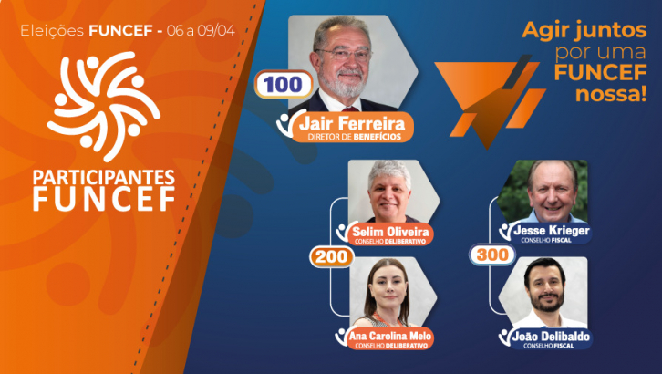 Imagem conteúdo - Eleições Funcef: três candidaturas apoiadas pelo Sindicato estão no segundo turno. Vote de 6 a 9 de abril